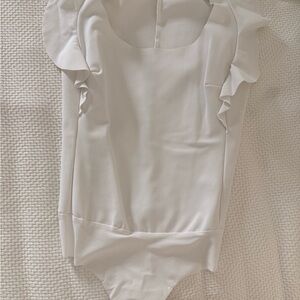 Commando White Flutter Sleeve Bodysuit Size S